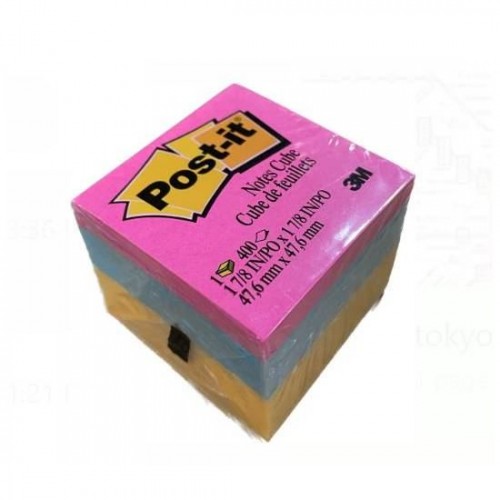 3M 2051-Neon Post-it Notes Mini Cubes 2x2