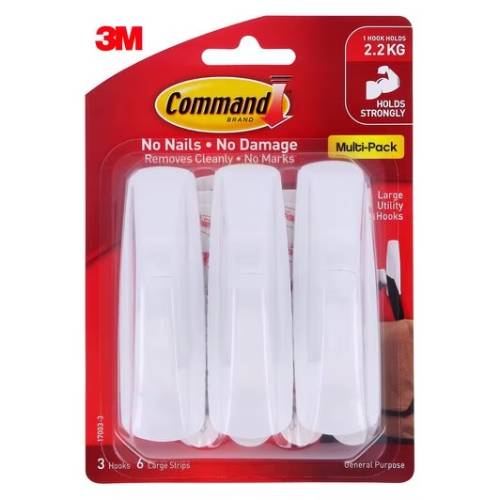 3M Command Large Utility Hooks [17003-3]