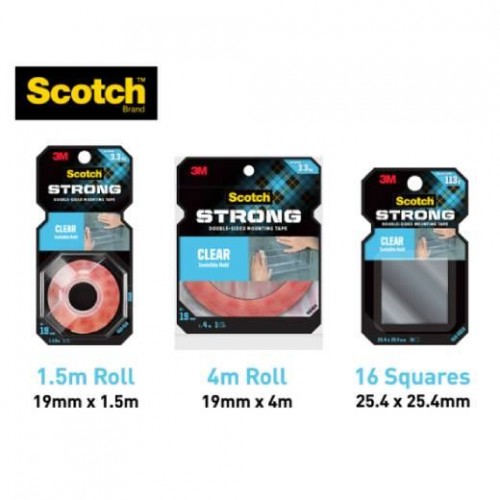 3M 410 SCOTCH CLEAR DOUBLE-SIDED MOUNTING TAPE