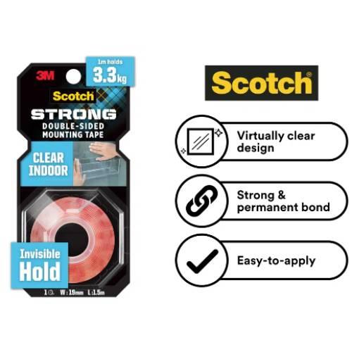 Scotch Mount Mountaing Tape, Double-Sided, Clear