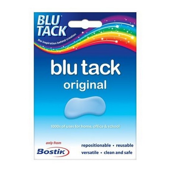 Bostik Blu Tack Original práctico tamaño Blu Tack Reutilizable Adhesivo 60g 