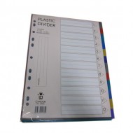 PP Plastic Colour Divider 12 tab