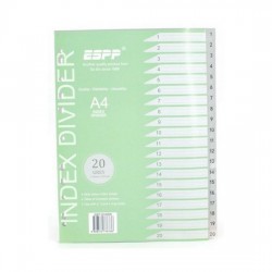 PP Plastic Grey Divider 1-20 