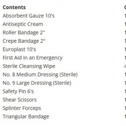 First Aid Kit Outfit No.H1 - Holiday Pouch