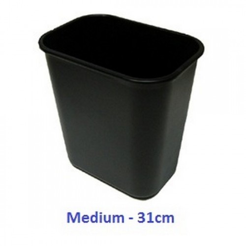 Plastic Dustbin Black 31cm LX3121