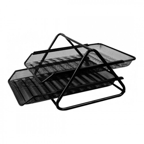 2-Tier Mesh Wire Metal Tray