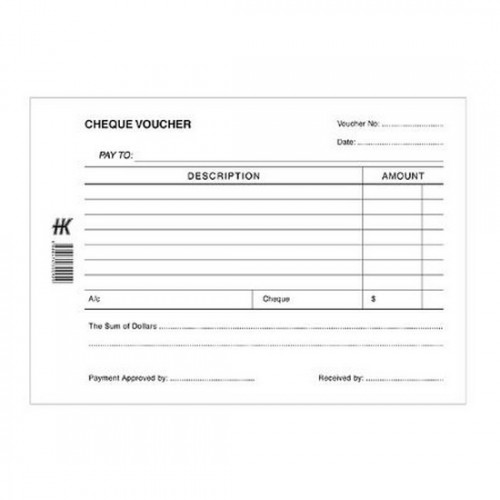 Cheque Voucher Pad