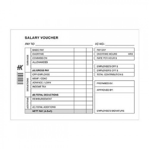Salary Voucher Pad