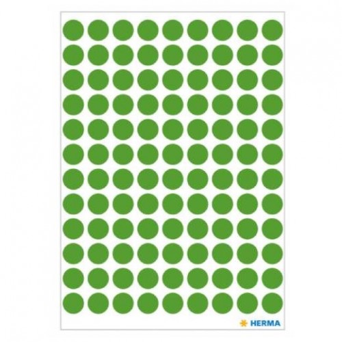 Herma 1835 08mm Col Dots - D.Green