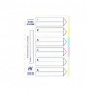 Paper Divider Colour 6-tab (10s)