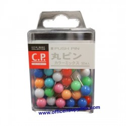 Lemon 887073 Round Push Pin Coloured 