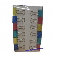 Colour Binder Clips 15mm (12 pcs)