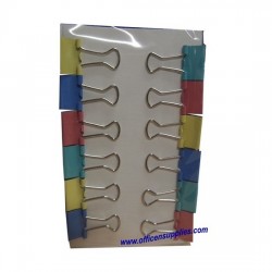 Colour Binder Clips 15mm (12 pcs)