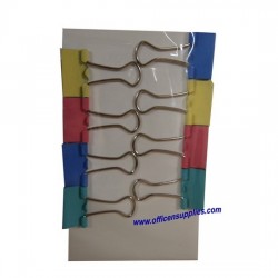 Colour Binder Clips 19mm (8 pcs)