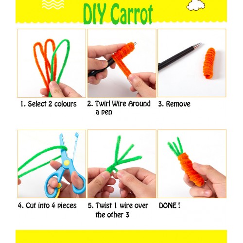 DIY Chenille stems/Pipe cleaners/ Soft, Fuzzy Coated Wire  
