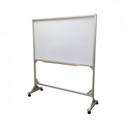 Mobile Magnetic Whiteboard - Aluminum Stand (Double) Ht: 2m