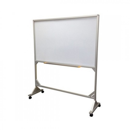 Mobile Magnetic Whiteboard - Aluminum Stand (Double) Ht: 1.8m