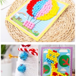 DIY Pom Pom Shiny Balls for Craft DS