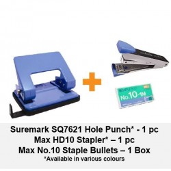 [Bundle] Paper Punch + Max HD10 Stapler + Max No.10 Staple Bullets