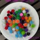 DIY Pom Pom Shiny Balls for Craft DS