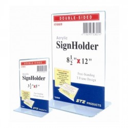 Stz Acrylic T-Shape Sign Holder (V)