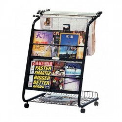 STZ Newspaper and Magazine Rack with Hangers 42412