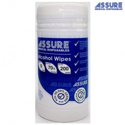 ASSURE ALCOHOL WIPES, 20x25CM (200s/BTL)