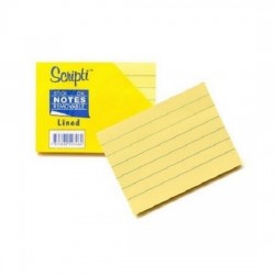 Scripti 50346 Stick-On NotePad 3X4 with line (6 Pads)