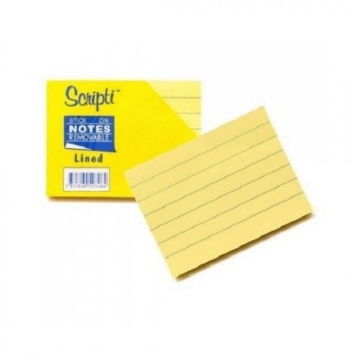 Scripti 50346 Stick-On NotePad 3X4 with line (6 Pads)