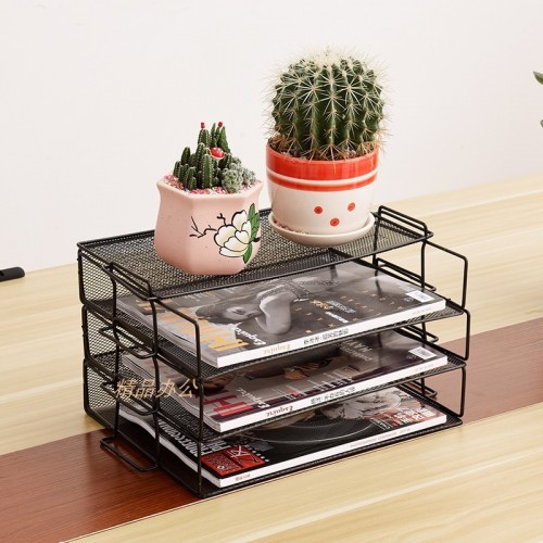 3-Tier Mesh Wire Metal Tray [Horizontal/ Landscape]