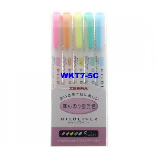 Zebra Mildliner Fluorescent Marker WKT7-5C