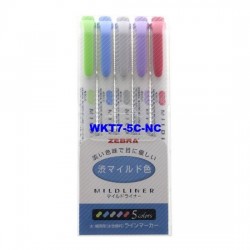 Zebra Mildliner cool Marker HIghlighter WKT7-5C-NC