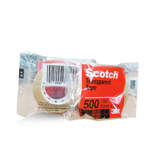 3M Scotch Utility Transparent Tape 500B 18mm 3M Scotch Utility Transparent Tape 500B 18mm