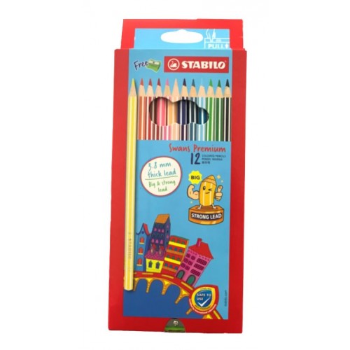 Stabilo 1867B Fun Colour Pencil-12 Stabilo 1867B Fun Colour Pencil-12
