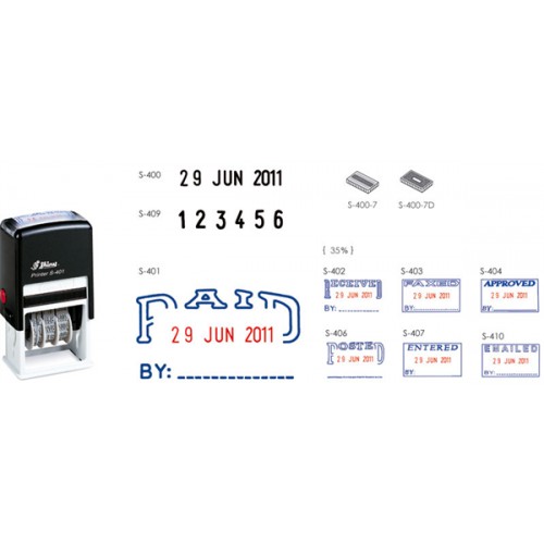 Shiny S401-406 Self-Inking Stamp with Date Shiny S401-406 Self-Inking Stamp with Date