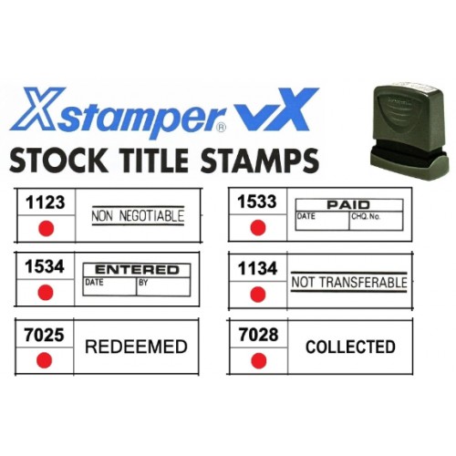 Xstamper VX Pre-inked chop Xstamper VX Pre-inked chop