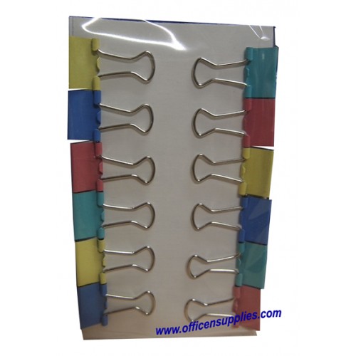 Colour Binder Clips 15mm (12 pcs) Colour Binder Clips 15mm (12 pcs)