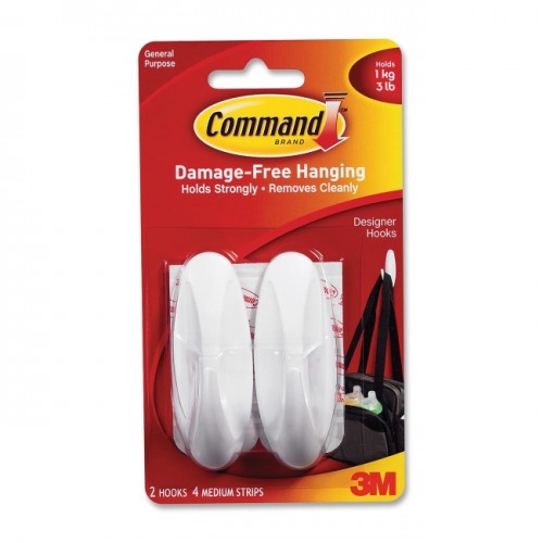 3M 17002 Command White Small Hooks (2s)