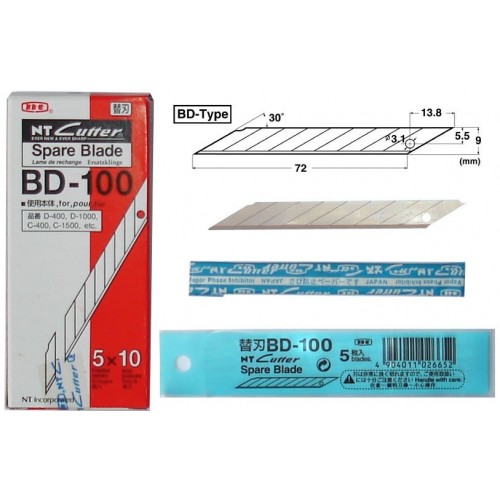 NT Cutter Spare Blade Bd100 30D NT Cutter Spare Blade Bd100 30D