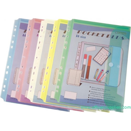 Bindermax US67 11 Hole Pocket Folder with Velcro Bindermax US67 11 Hole Pocket Folder with Velcro