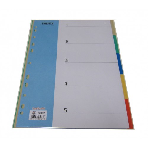 PP Plastic Colour Divider 5 tab PP Plastic Colour Divider 5 tab