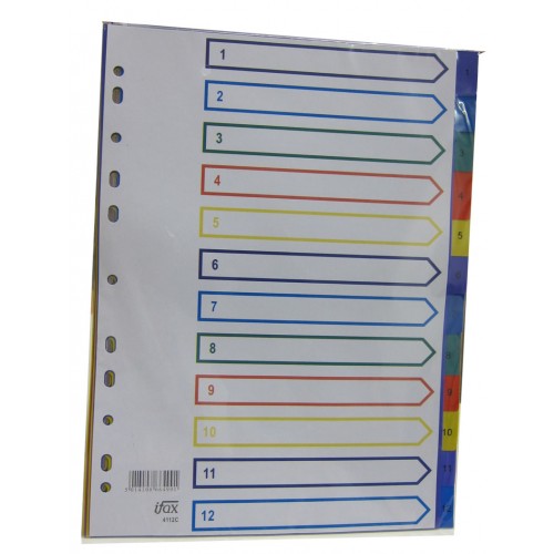 PP Plastic Colour Divider Nos.1-12 PP Plastic Colour Divider Nos.1-12