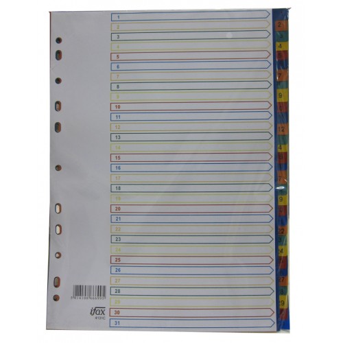 PP Plastic Colour Divider Nos.1-31 PP Plastic Colour Divider Nos.1-31