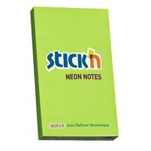 Hopax Stickn Neon Notes 3x2 inches (6 Pads)