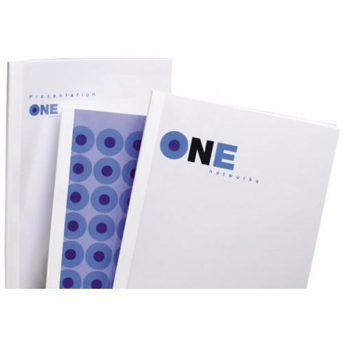 GBC Thermal Binding Covers Standard White Transparent A4 GBC Thermal Binding Covers Standard White Transparent A4