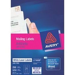 Avery L7160 Labels