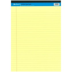 Yellow Legal/Exam Pad A4