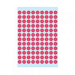Herma 1846 08mm Col Dots - Lum.Red