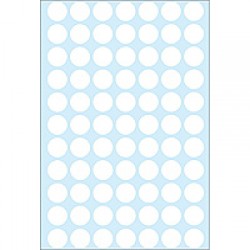 Herma 2230 13Mm Col Dots - White 