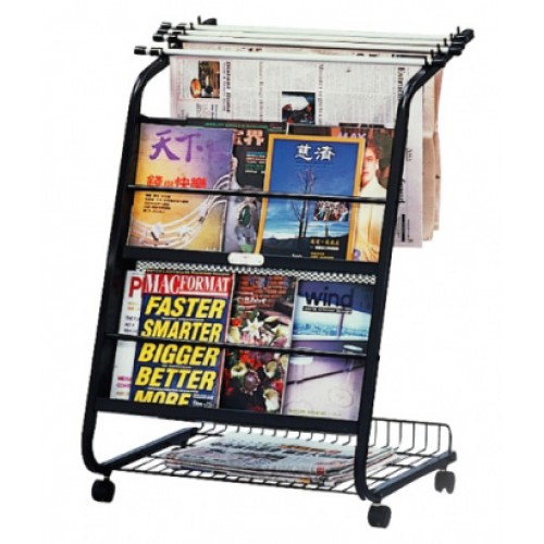 STZ Newspaper and Magazine Rack with Hangers 42412 STZ Newspaper and Magazine Rack with Hangers 42412
